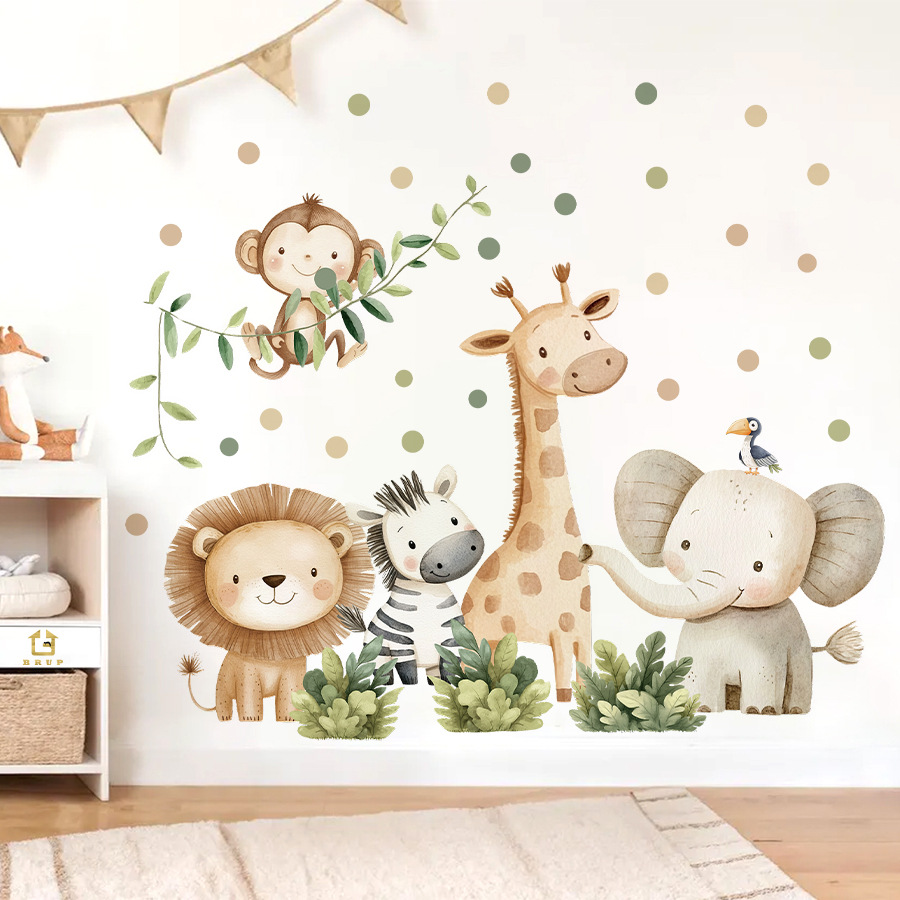 Wall Decal Nursery - بوهو غابة الحيوانات ملصقات جدار لغرف