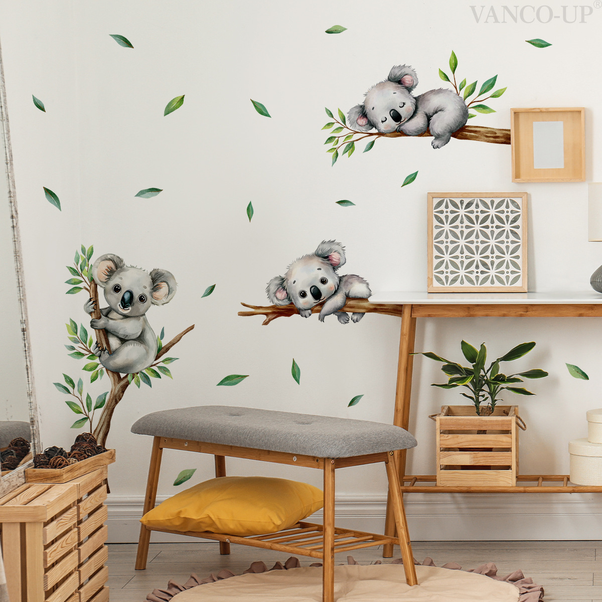 Wall Decal Nursery - الكرتون كوالا تسلق شجرة فرع ملصقات