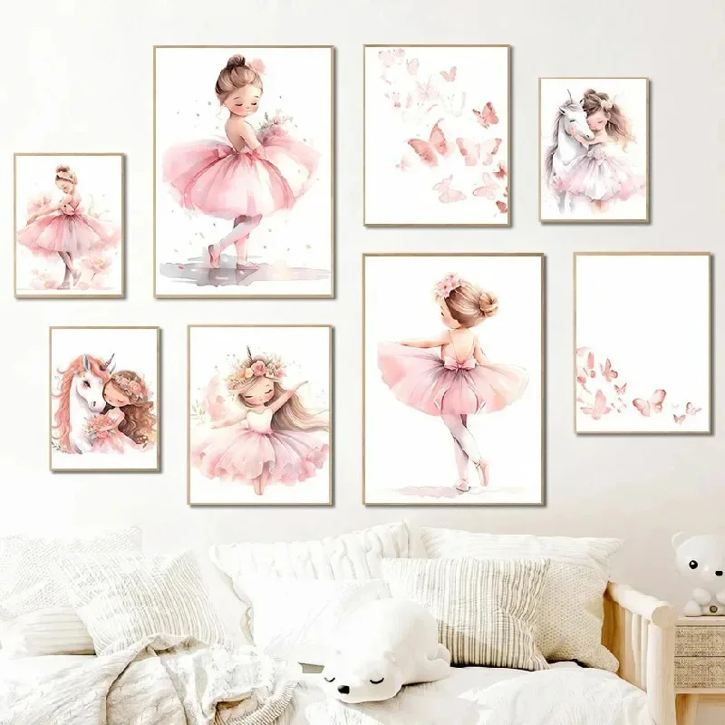 Baby Nursery Girl Room - ملصق فني للفتيات على شكل راقصة
