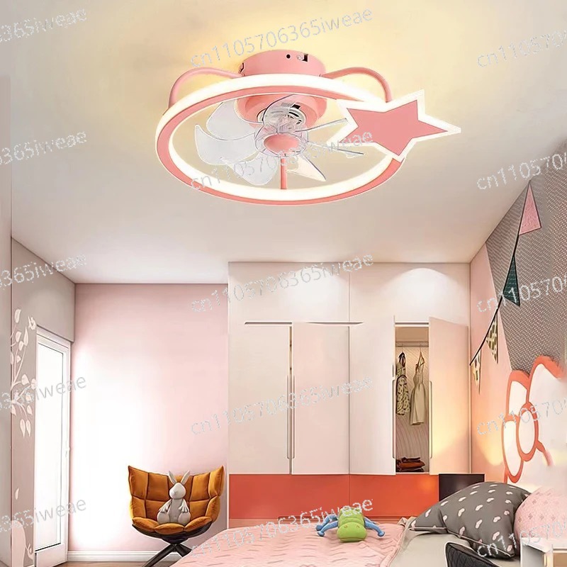 Baby Nursery Chandelier - مصباح سقف بمروحة LED حديثة على