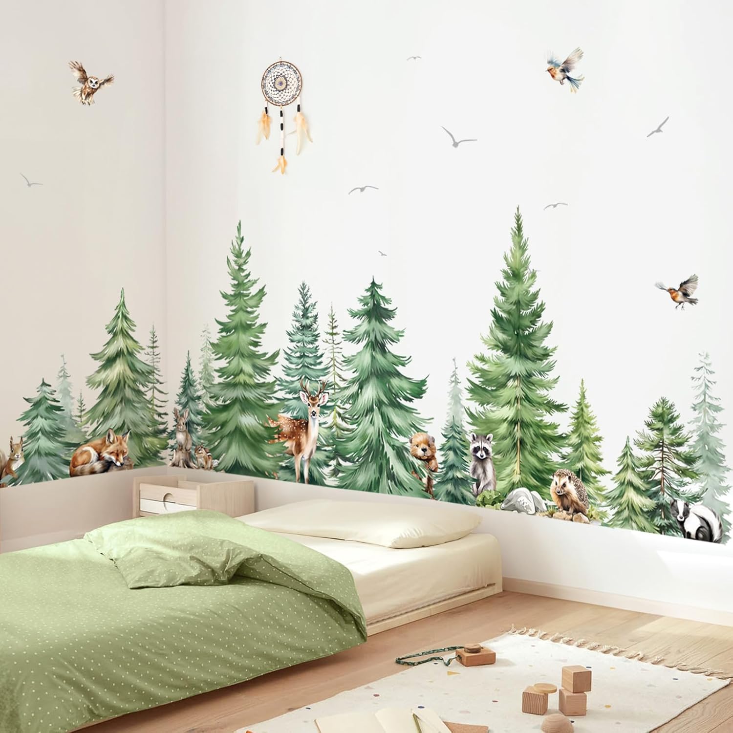 Wall Decal Nursery - ملصقات حائط كبيرة بألوان مائية على