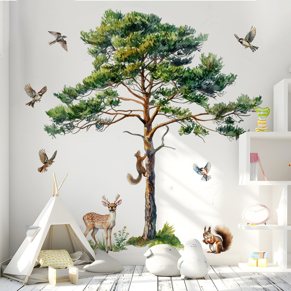 Baby Nursery Labels - ملصقات جدارية كبيرة على شكل شجرة
