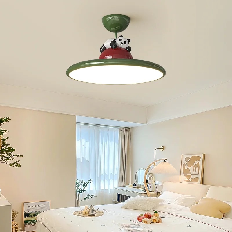 Baby Nursery Chandelier - الكرتون كريم نمط الباندا LED ضوء
