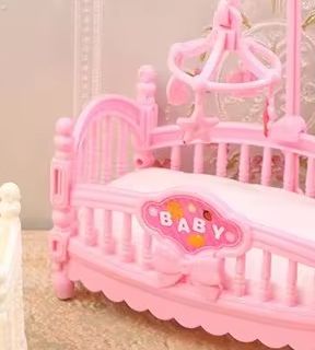Baby Nursery Toy - 1:12 دمية مصغرة سرير بيبي مهد