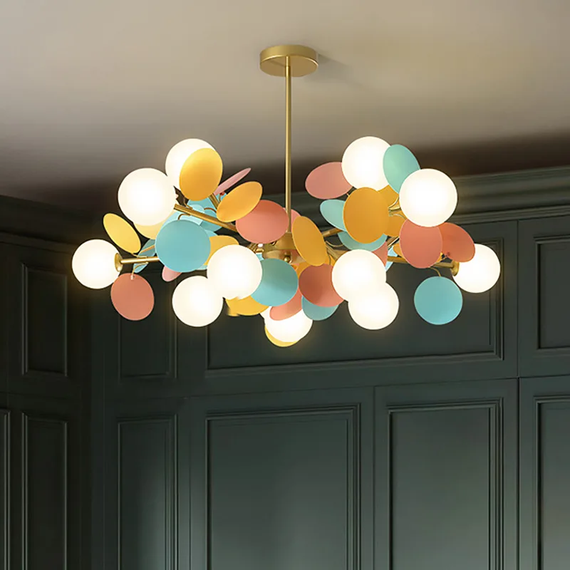 Baby Nursery Chandelier - الثريات الحديثة Led الملونة فرع الثريا