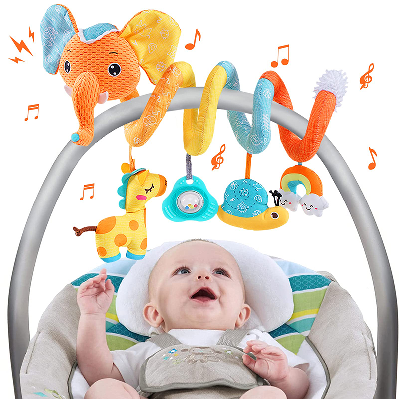Crib Mobile Musical - مقعد السيارة لعب الرضع اللون الفيل