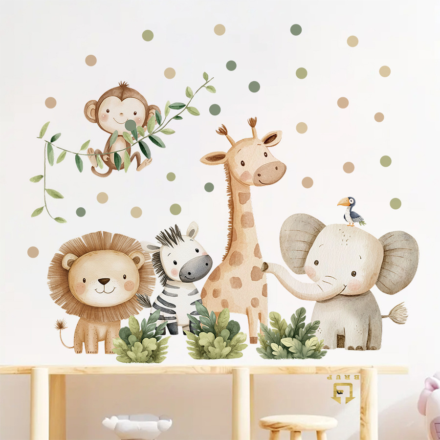 بوهو غابة الحيوانات ملصقات جدا - مراجعة Wall Decal Nursery وسعره