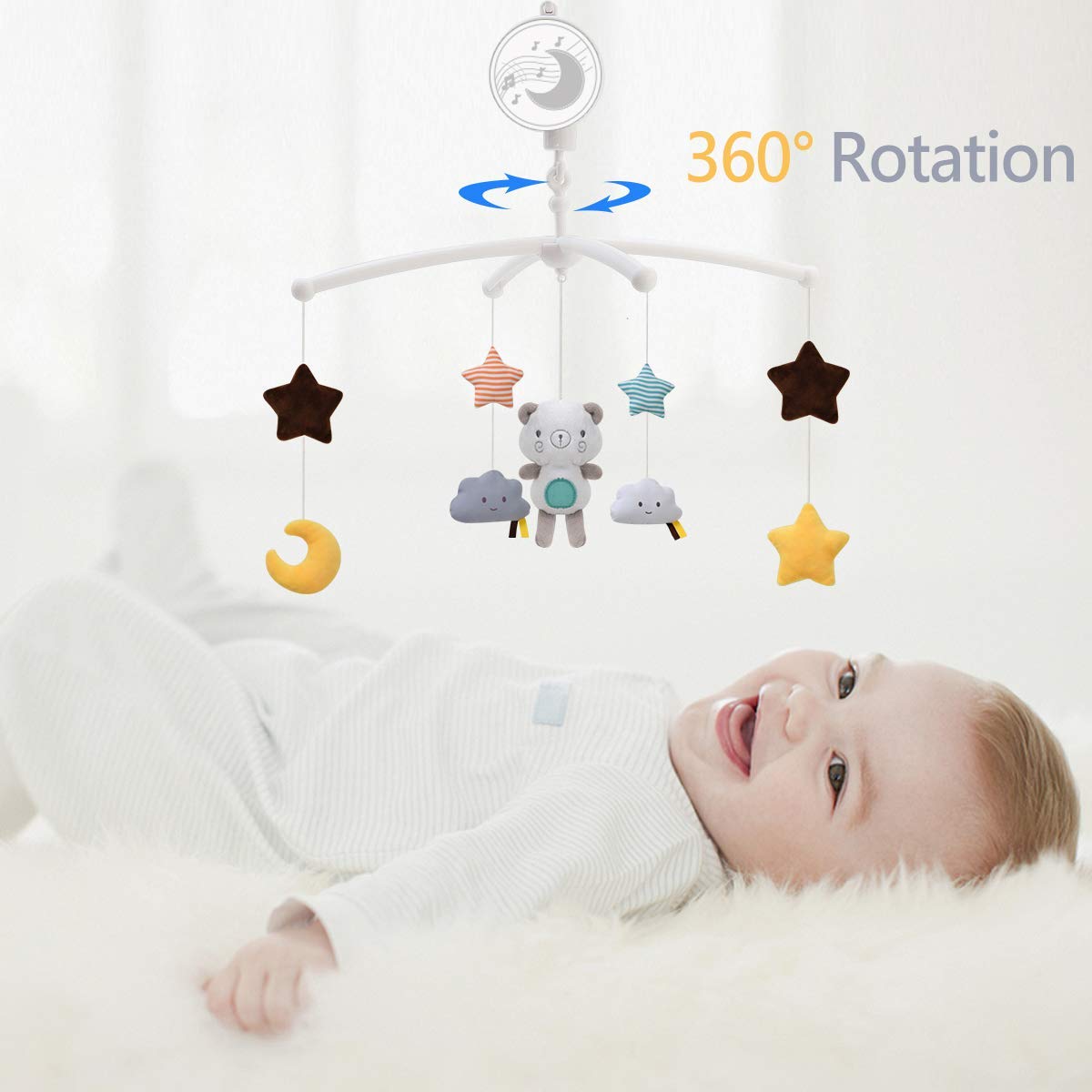 سرير الطفل الهواتف المحمولة خش - مراجعة Crib Mobile Musical وسعره