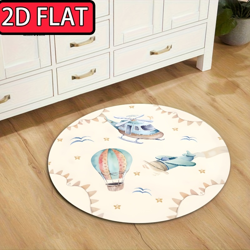 سجادة لعب دائرية بتصميم منطاد  - مراجعة Baby Nursery Mat وسعره