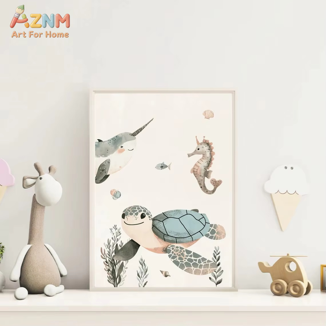 لوحة فنية قماشية من AZNM بتصمي - مراجعة Baby Nursery Paintings وسعره