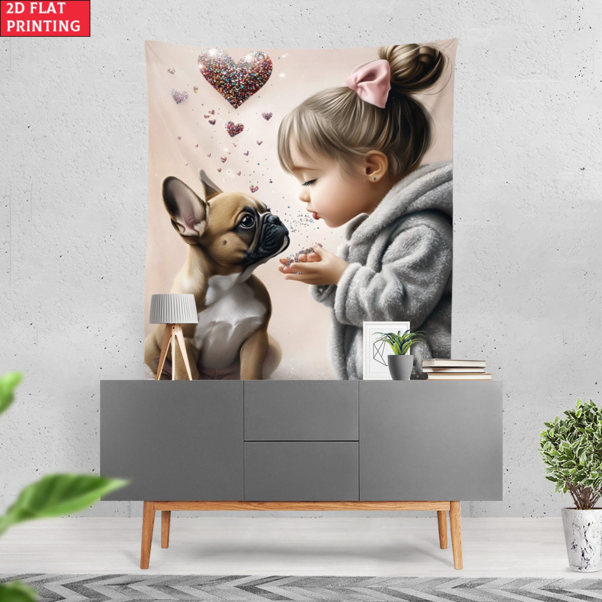 فتاة مع البلدغ الفرنسي جرو الق - مراجعة Baby Nursery Girl Room وسعره