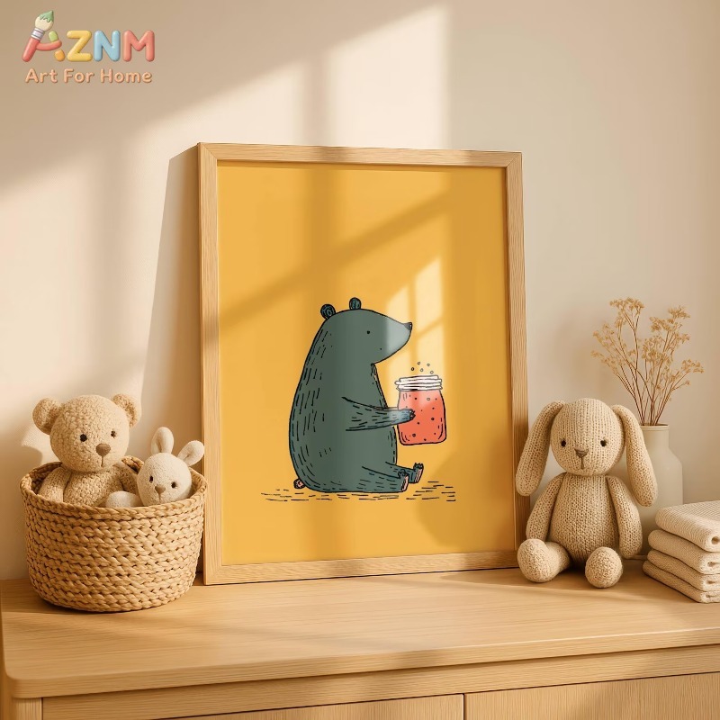 بوهو الكرتون لطيف قوس قزح الدب - مراجعة Baby Nursery Labels وسعره