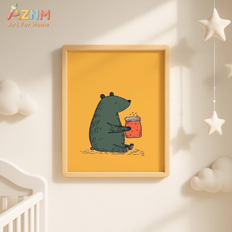 بوهو الكرتون لطيف قوس قزح الدب - مراجعة Baby Nursery Labels وسعره