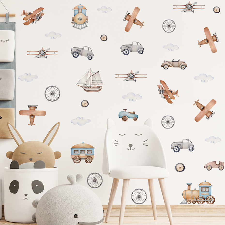 ملصقات حائط على شكل قطار طائرة - مراجعة Wall Decal Nursery وسعره