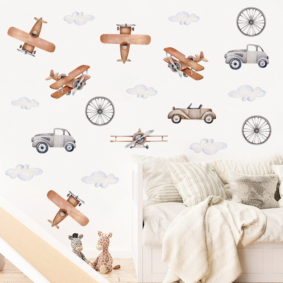 ملصقات حائط على شكل قطار طائرة - مراجعة Wall Decal Nursery وسعره