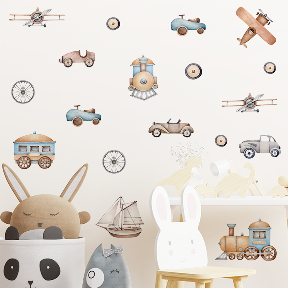 ملصقات حائط على شكل قطار طائرة - مراجعة Wall Decal Nursery وسعره