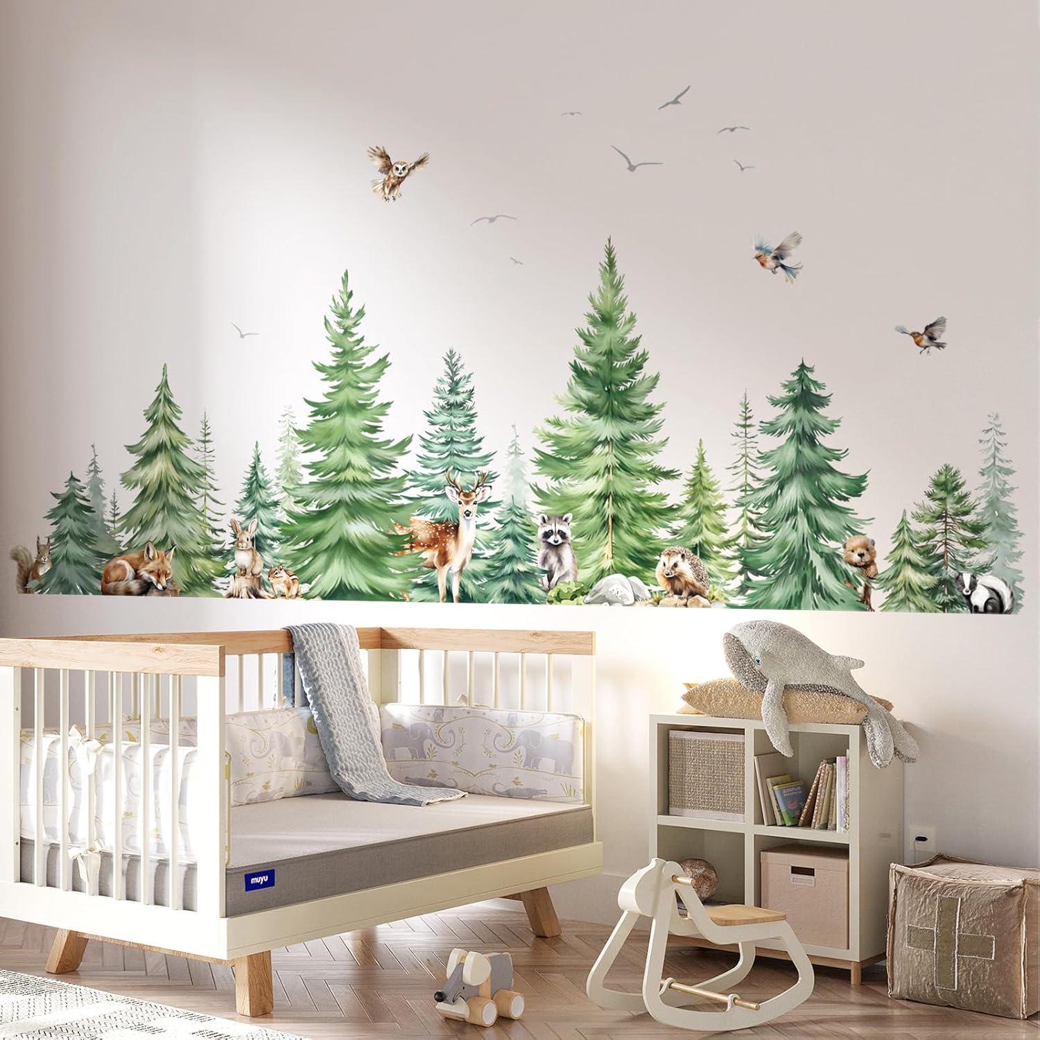 ملصقات حائط كبيرة بألوان مائية - مراجعة Wall Decal Nursery وسعره