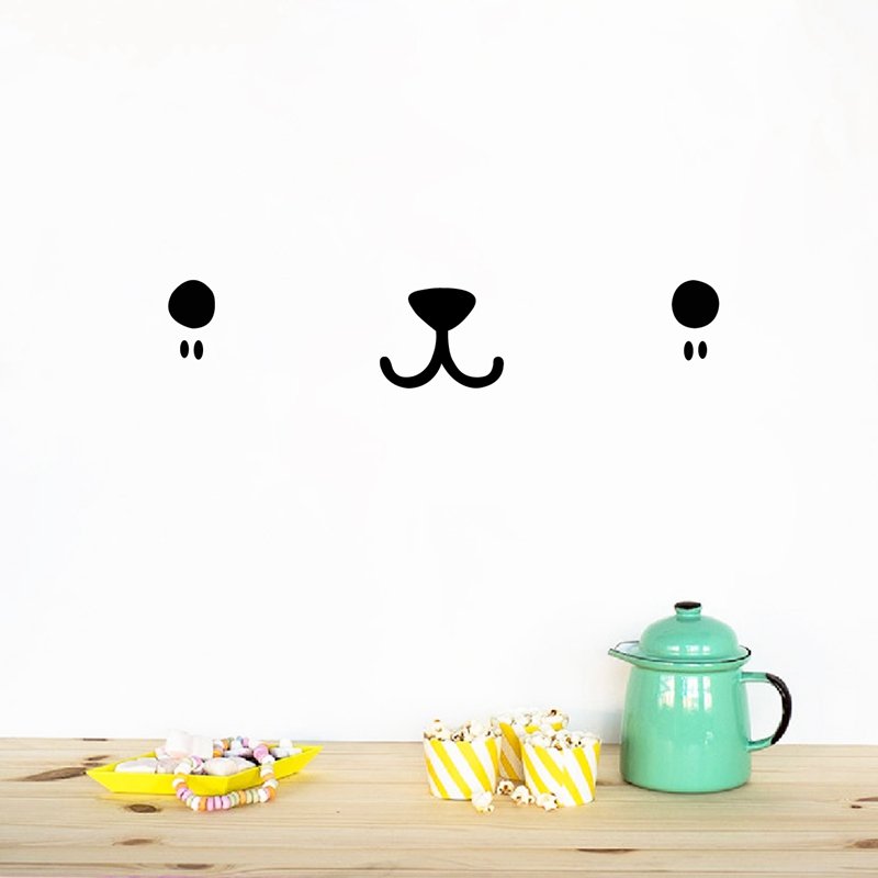 لطيف Kawaii الوجه جدار الفن مل - مراجعة Baby Nursery Labels وسعره