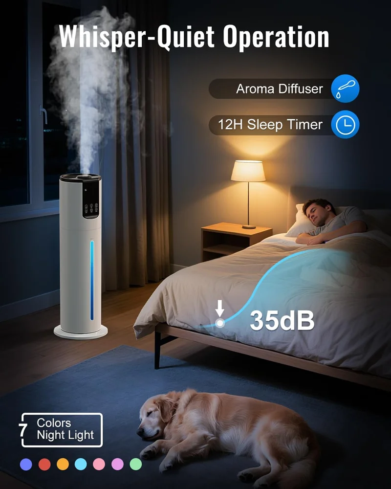 مرطب بالموجات فوق الصوتية للأر - مراجعة Baby Nursery Humidifier وسعره
