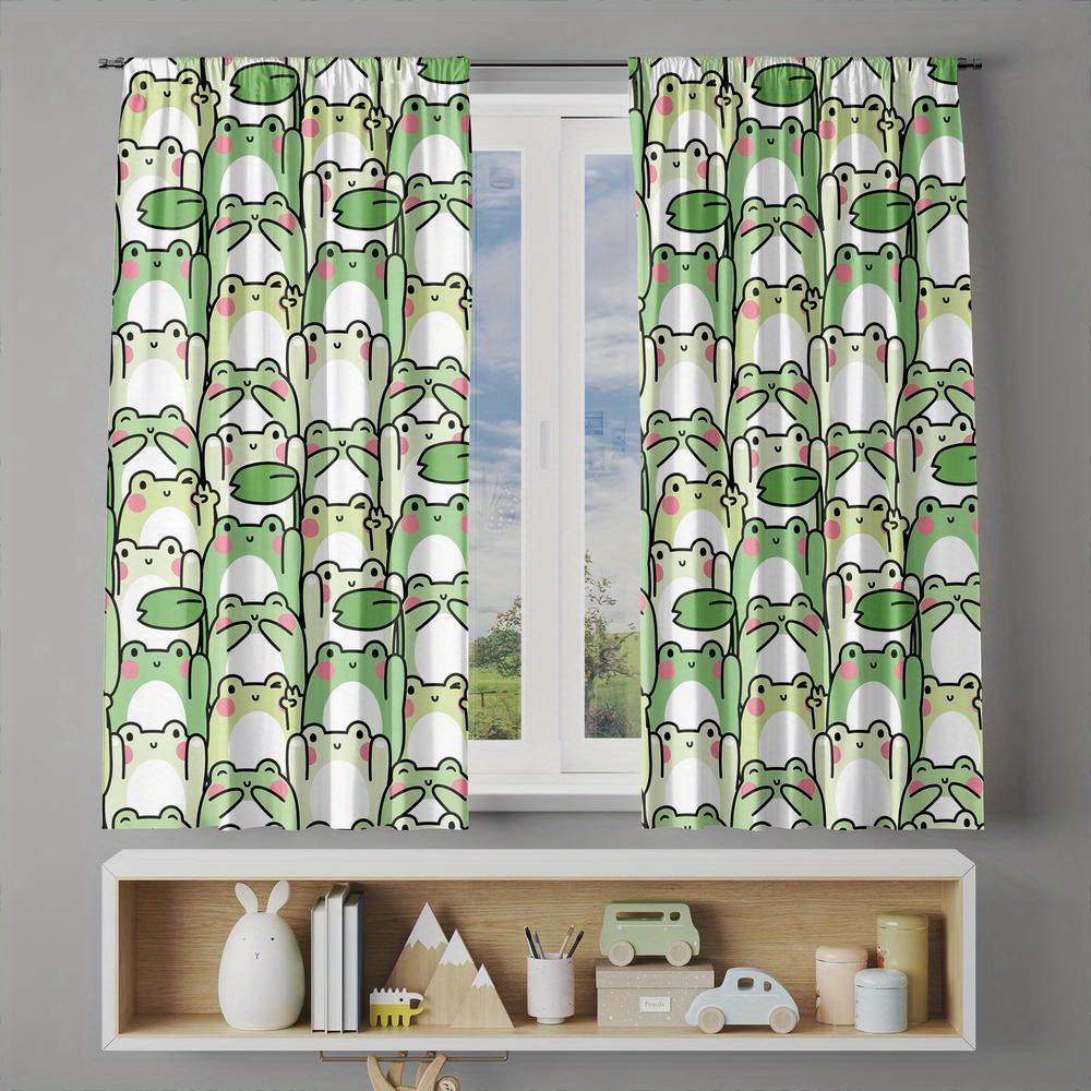 قطعتان من ستائر بنمط الضفدع ال - مراجعة Blackout Curtain Nursery وسعره