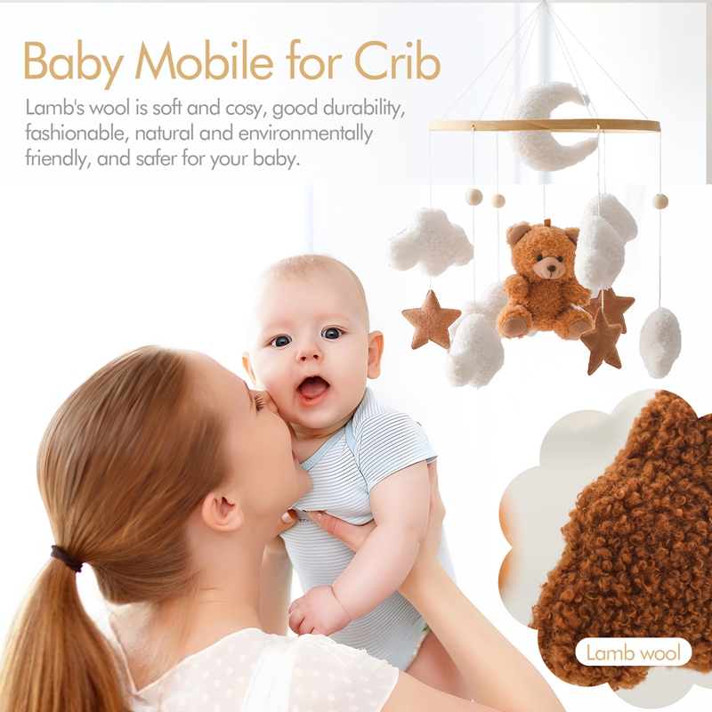 موبايل سرير الأطفال على شكل دب - مراجعة Crib Mobile Musical وسعره