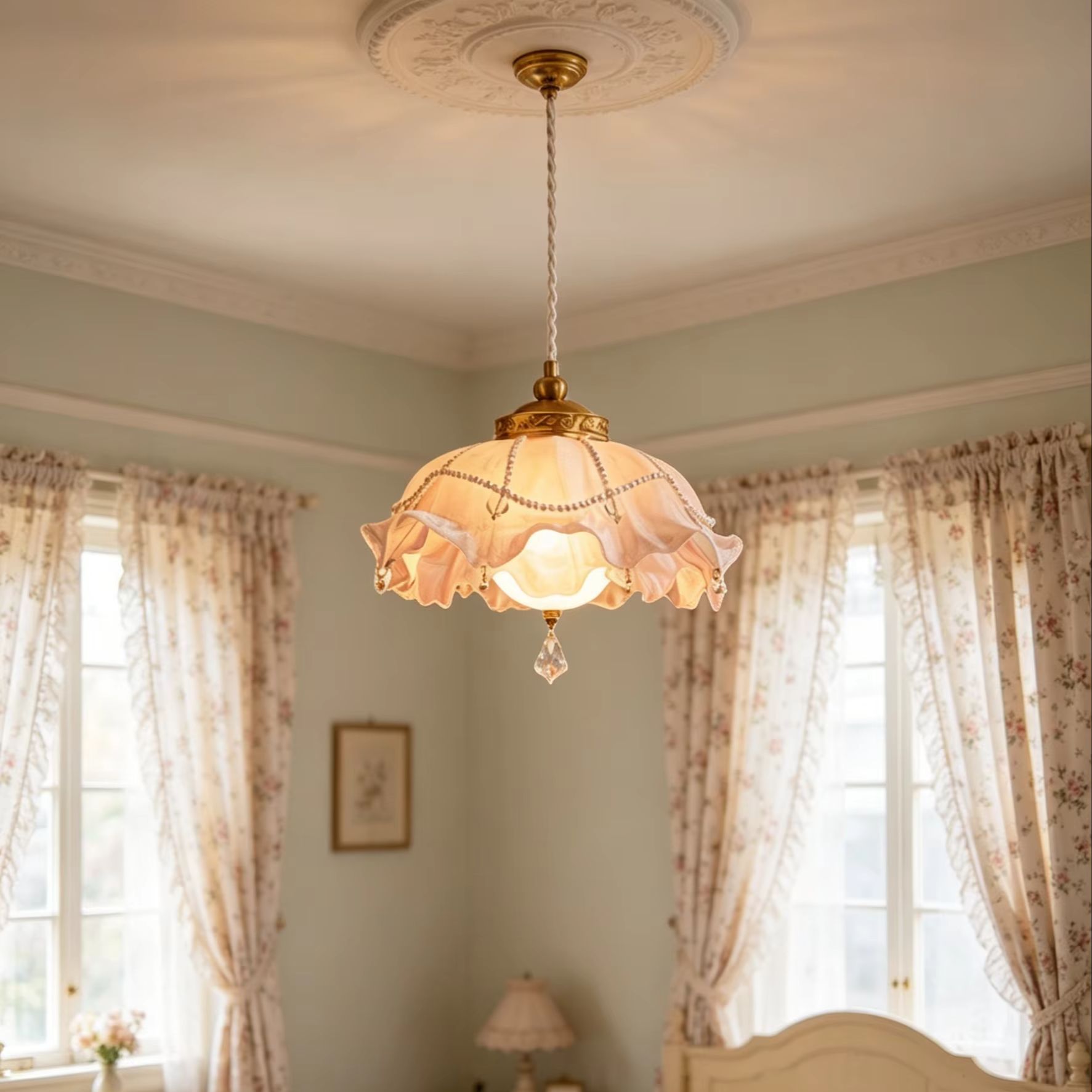 ثريا كريستال فاخرة بثلاثة ألوا - مراجعة Baby Nursery Chandelier وسعره