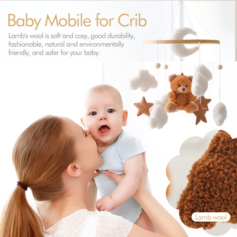 لعبة موبايل خشبية لسرير الأطفا - مراجعة Crib Mobile Musical وسعره