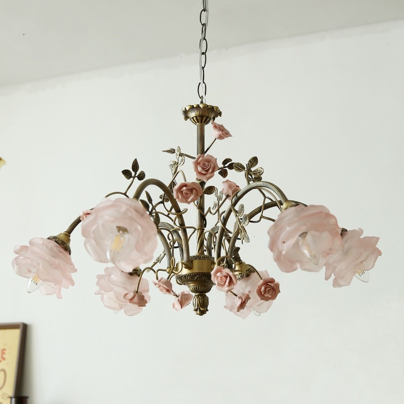 الفرنسية الوردي السيراميك ارتف - مراجعة Baby Nursery Chandelier وسعره