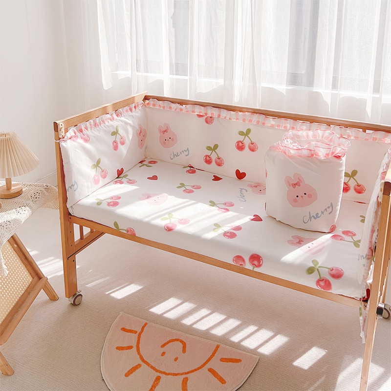 5 قطعة طقم سرير فتاة طفل سرير  - مراجعة Baby Nursery Girl Room وسعره