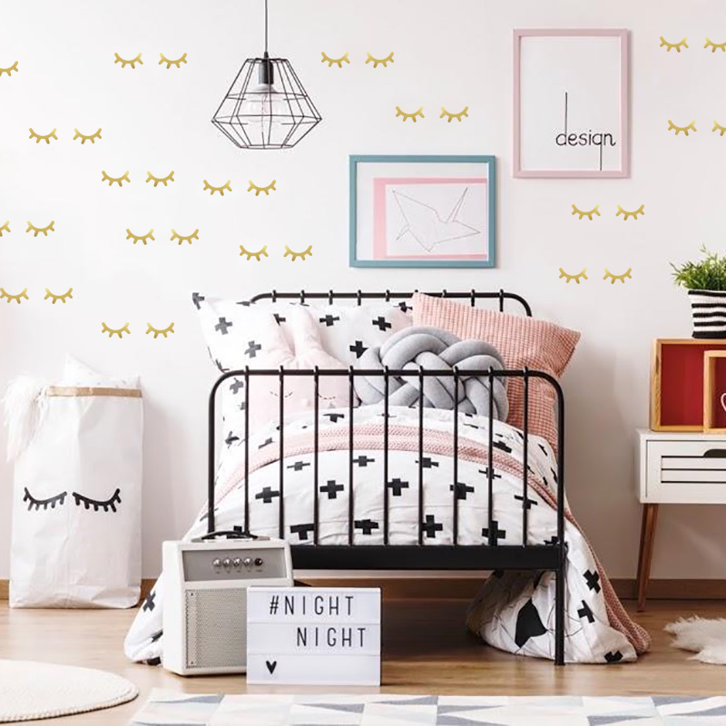 ملصقات جدارية لرموش لتزيين غرف - مراجعة Baby Nursery Girl Room وسعره