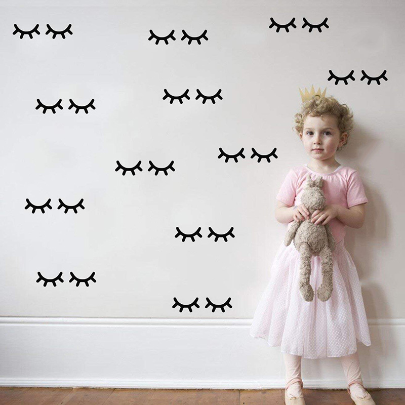 ملصقات جدارية لرموش لتزيين غرف - مراجعة Baby Nursery Girl Room وسعره