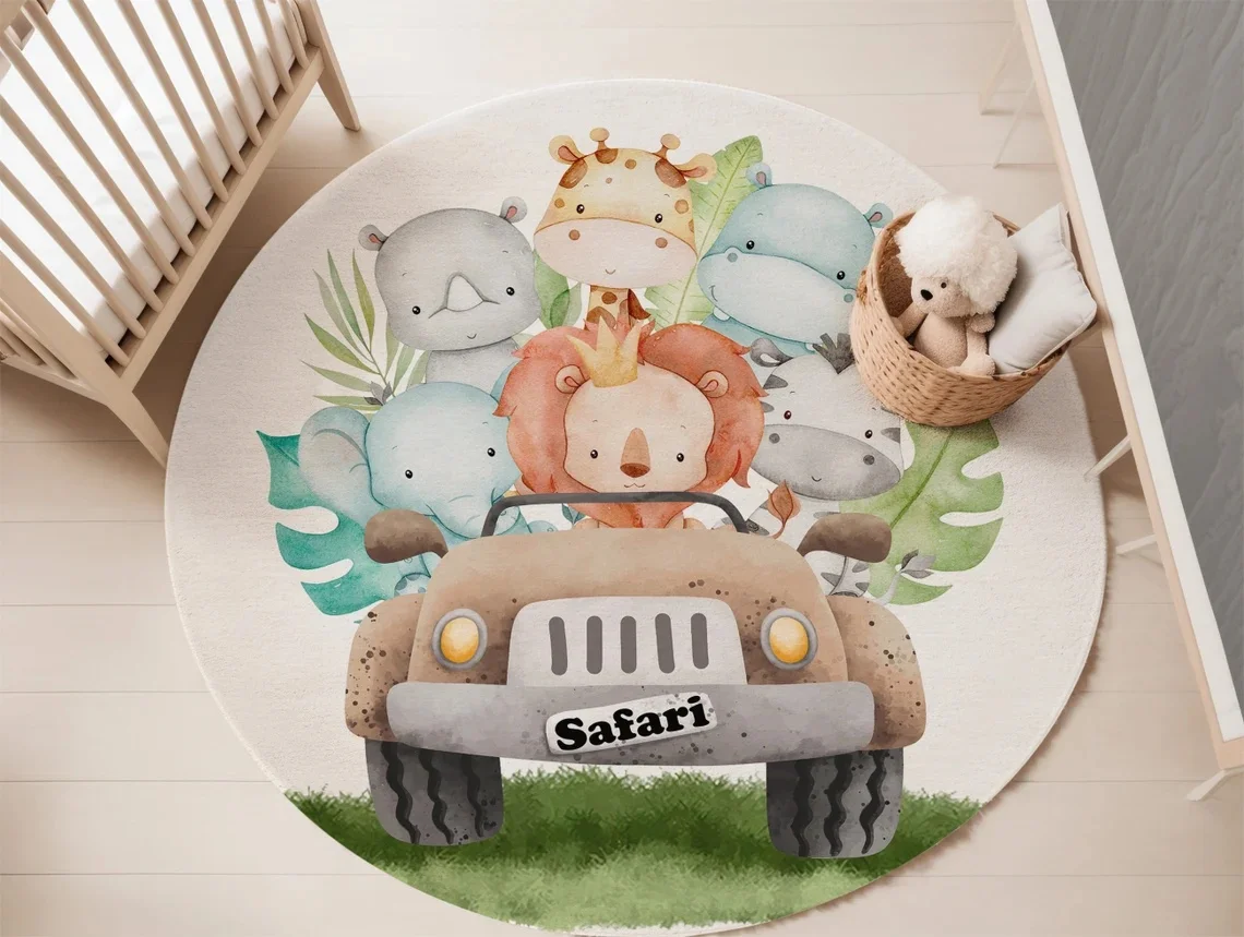 سجادة حيوانات الغابة لغرفة الم - مراجعة Baby Nursery Mat وسعره