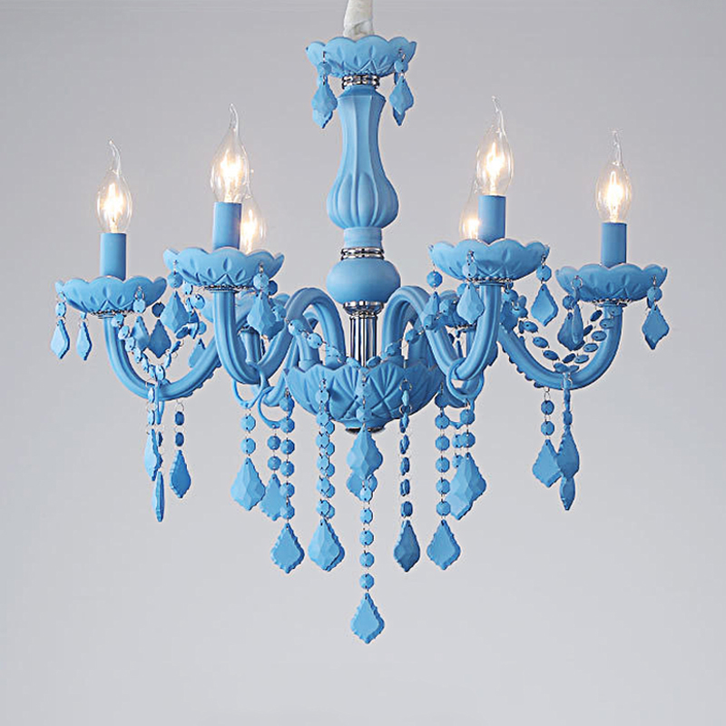 النمط الأوروبي الضوء الأزرق كر - مراجعة Baby Nursery Chandelier وسعره