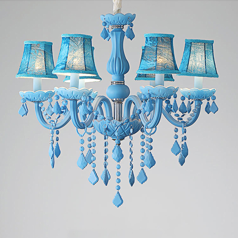 النمط الأوروبي الضوء الأزرق كر - مراجعة Baby Nursery Chandelier وسعره