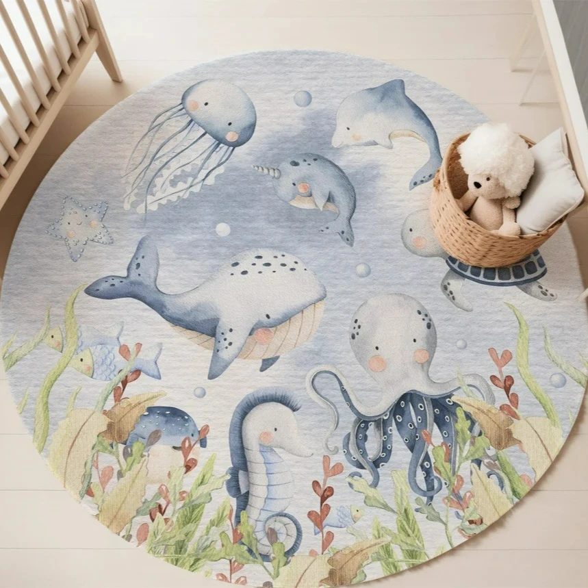 سجادة مستديرة بتصميم حيوانات ب - مراجعة Baby Nursery Mat وسعره